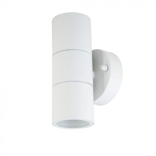 LED WALL FITTING STAINLESS STEEL GU10 2WAY 93X85X163 IP44 WHITE