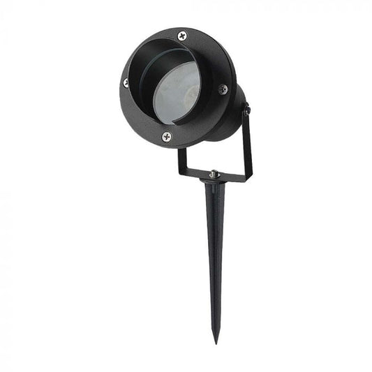 LED GARDEN SPIKE FITTING ALUMINIUM GU10 10x130 x270mm IP65 BLACK