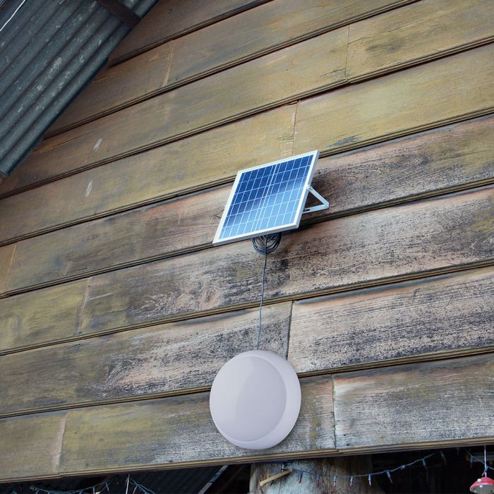 LED SOLAR CEILING LIGHT ROUND 15W 3in1 900lm 120° 320X100 WITH SENSOR AND RF CONTROL IP65