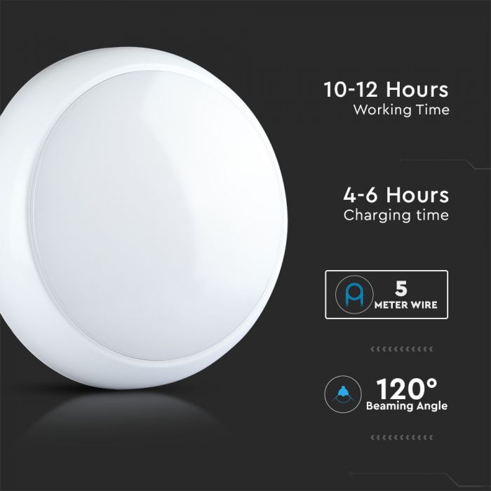 LED SOLAR CEILING LIGHT ROUND 15W 3in1 900lm 120° 320X100 WITH SENSOR AND RF CONTROL IP65