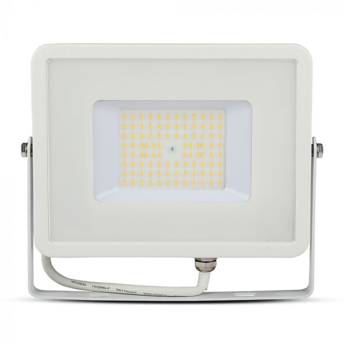 50W LED Floodlight SMD SAMSUNG Chip Slim White Body 6400K 120 lm/Watt