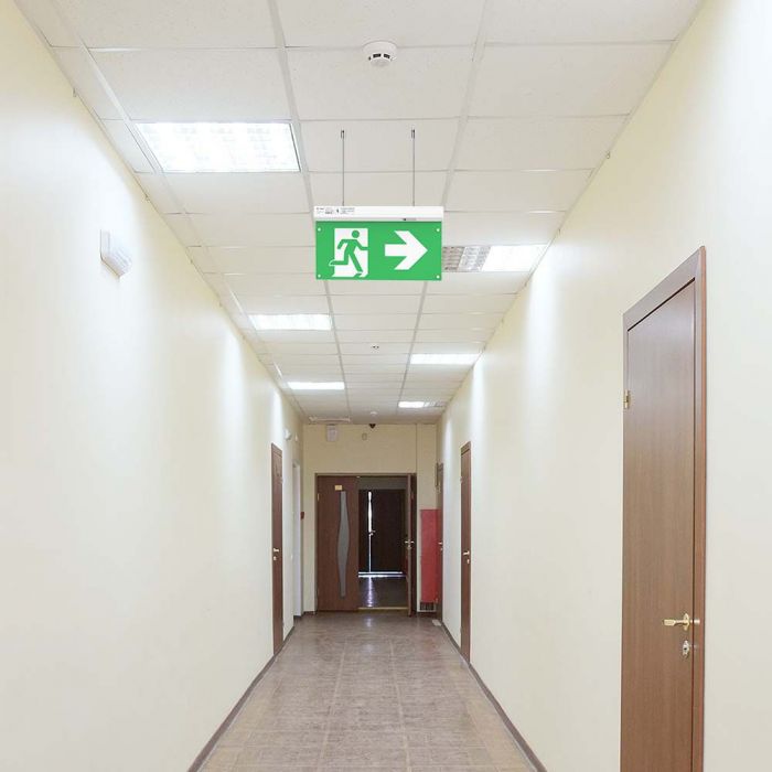 LED EMERGENCY EXIT LIGHT 4IN1 SELF TEST BUTTON RF CONTROL 2.5W 100lm CW