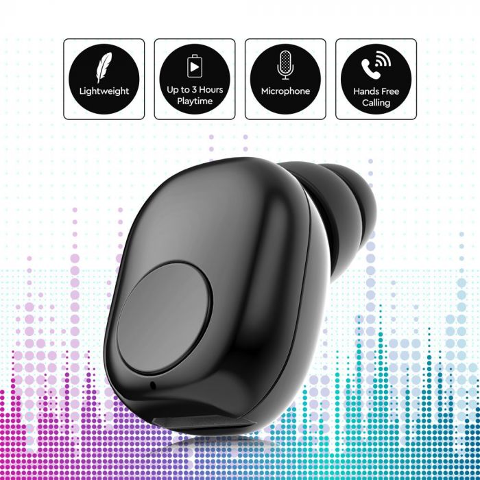 HEADSET BLUETOOTH 55mah BATTERY BLACK MINI