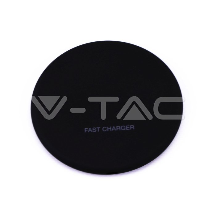 WIRELESS CHARGER ROUND 5V/9V 5A FAST CHARGING BLACK