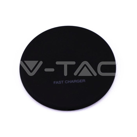WIRELESS CHARGER ROUND 5V/9V 5A FAST CHARGING BLACK