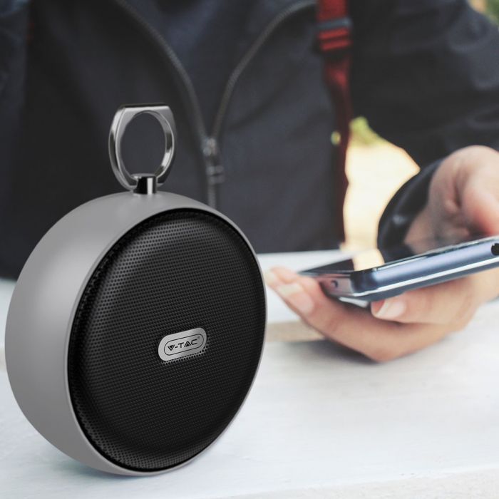 PORTABLE BLUETOOTH SPEAKER Micro USB & High End Cable (TWS Function) 800mah Battery GREY