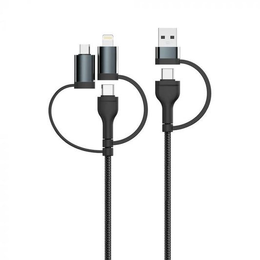 5IN1 CHARGING CABLE 1200mm 3.1A Max BLACK