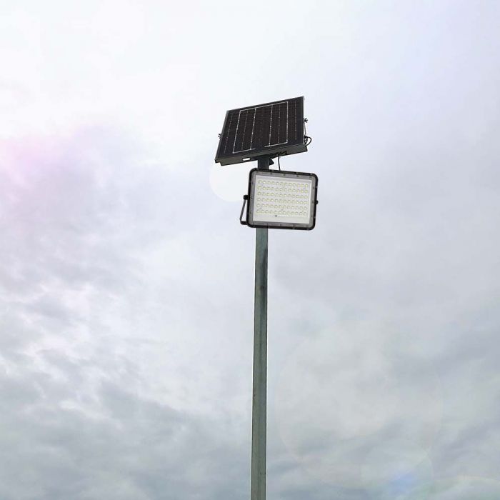 120W LED SOLAR FLOODLIGHT 6400K 12000 mAh BATTERY 3M CABLE SMART IR REMOTE FAST CHARGE