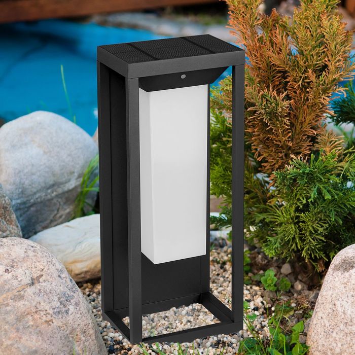 LED SOLAR WALL GARDEN LIGHT 2W WW 220lm 170° 14X14X29 SAMSUNG CHIP IP65