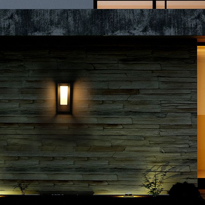 LED SOLAR WALL GARDEN LIGHT 2W WW 220lm 170° 14X14X29 SAMSUNG CHIP IP65