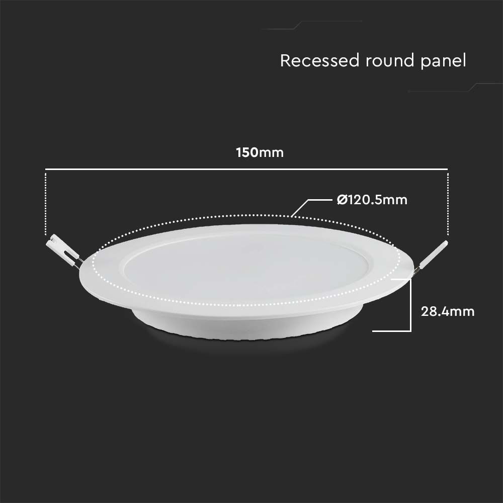 LED BACKLIT RECESSED PANEL ROUND 6W DL