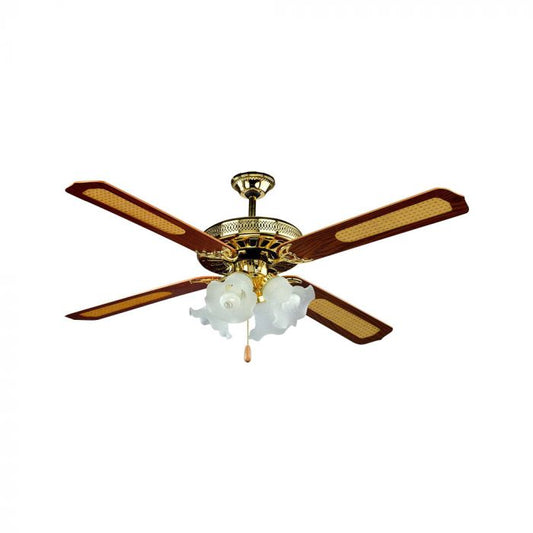 LED CEILING FAN WITH RF CONTROL/4 MDF BLADES/AC MOTOR 55W 4XE27 52"(153CM) 3 SPEED