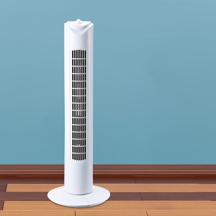 LED TOWER FAN 45W 31" 3 SPEED WHITE