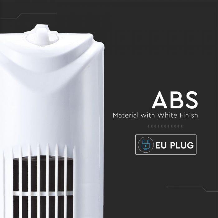 LED TOWER FAN 45W 31" 3 SPEED WHITE