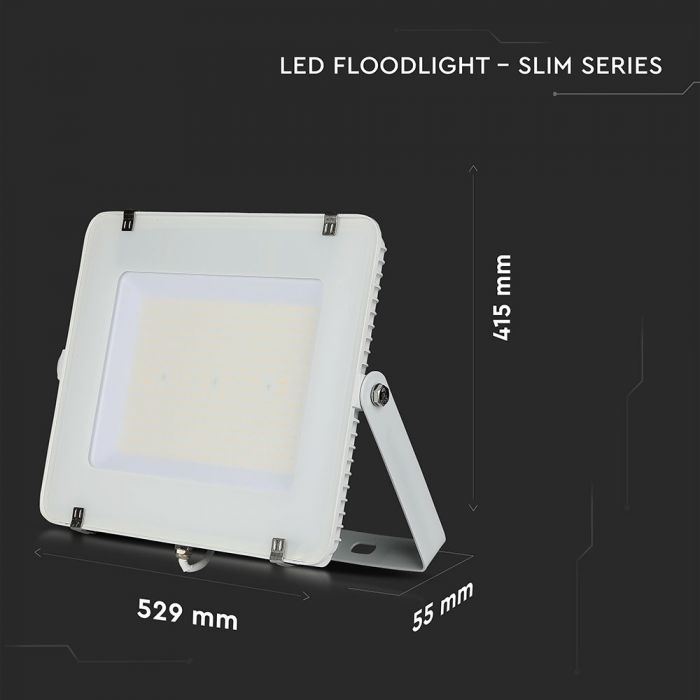 300W LED Floodlight SMD SAMSUNG Chip Slim White Body 4000K 120 lm/Watt