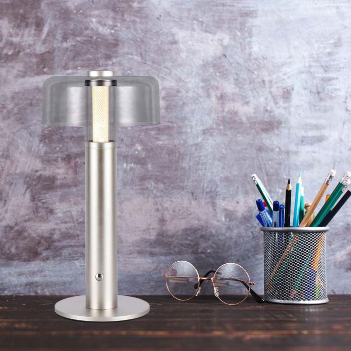 LED TABLE LAMP 1800mAH BATTERY 1W WW 100lm 150x300 CHAMPAGNE GOLD TOUCH DIMMING