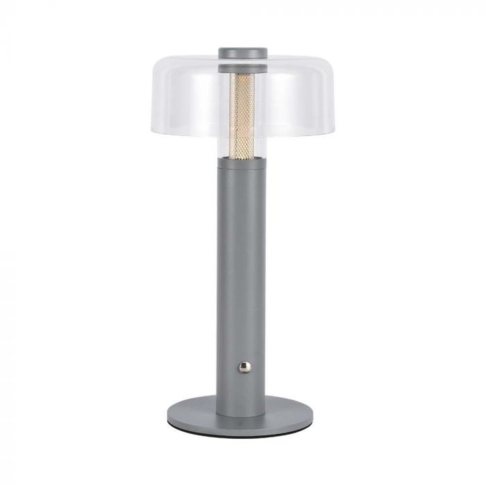 LED TABLE LAMP 1800mAH BATTERY 1W WW 100lm 150x300 GREY TOUCH DIMMING