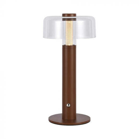 LED TABLE LAMP-1800mAH BATTERY D:150x300 3000K SAND BROWN BODY
