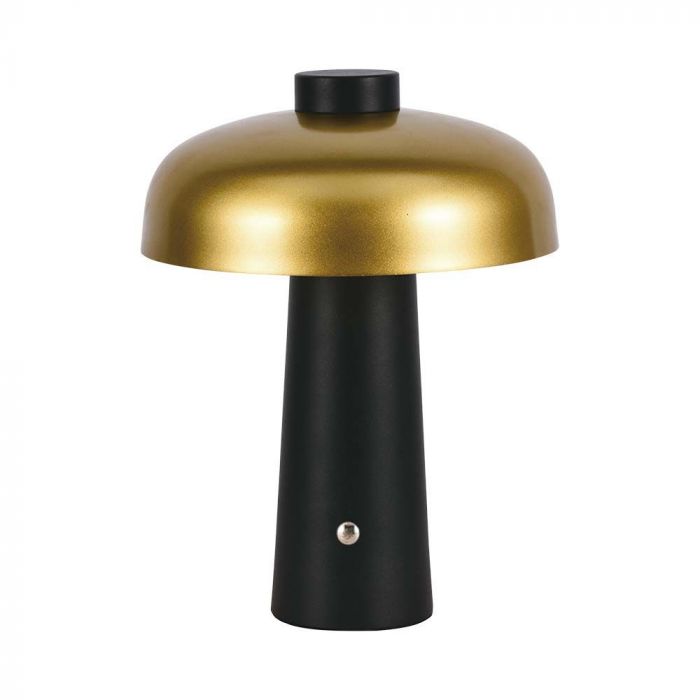 LED TABLE LAMP-1800mAH BATTERY D:300x390 3IN1 GOLD+BLACK BODY