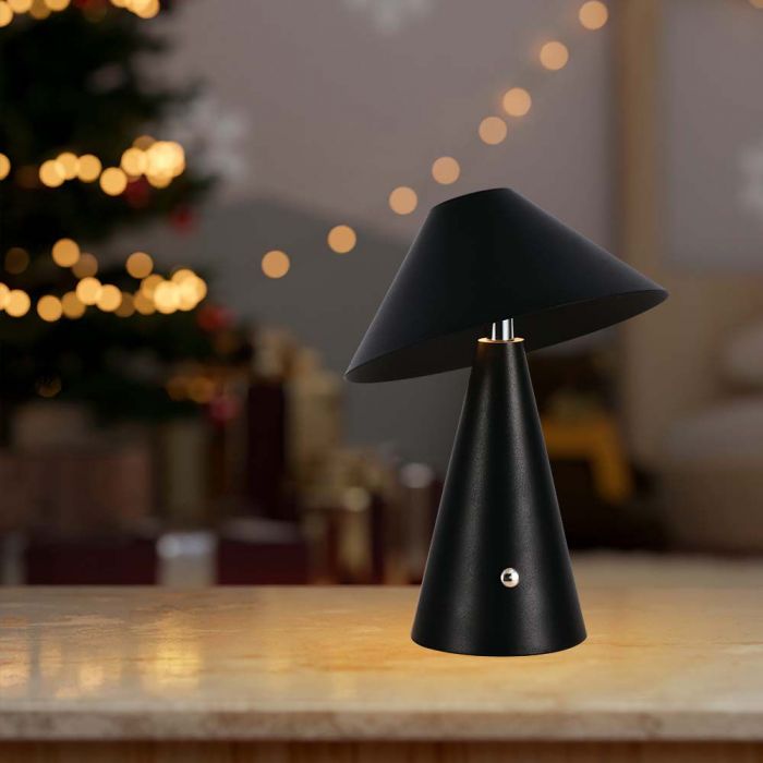 LED TABLE LAMP 1800mAH BATTERY 3W 3IN1 200lm 180x240 BLACK TOUCH DIMMING