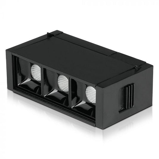 LED MAGNETIC LINEAR SPOTLIGHT 3X1W 240lm WW 30° 106X35X59 24V BLACK