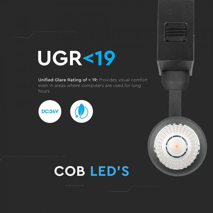 LED MAGNETIC SPOTLIGHT 15W 900lm DL 36° 166X100X55 24V BLACK