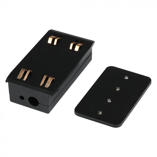 LED MAGNETIC TRACK LIGHT POWER & TRACK CONNECTOR BLACK