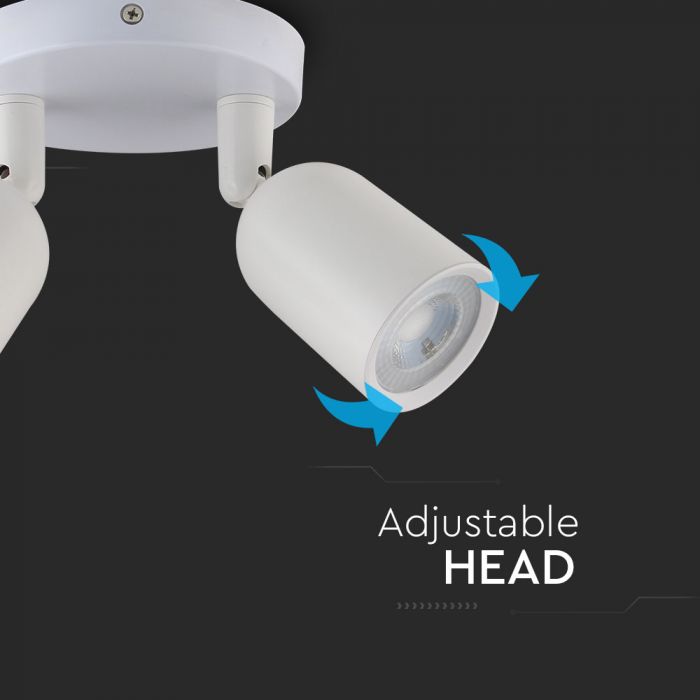 LED WALL/CEILING FITTING ROUND BASE 2XGU10 120X144.8 WHITE