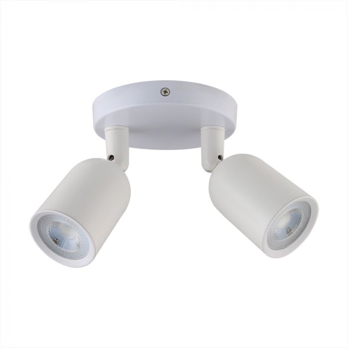 LED WALL/CEILING FITTING ROUND BASE 2XGU10 120X144.8 WHITE