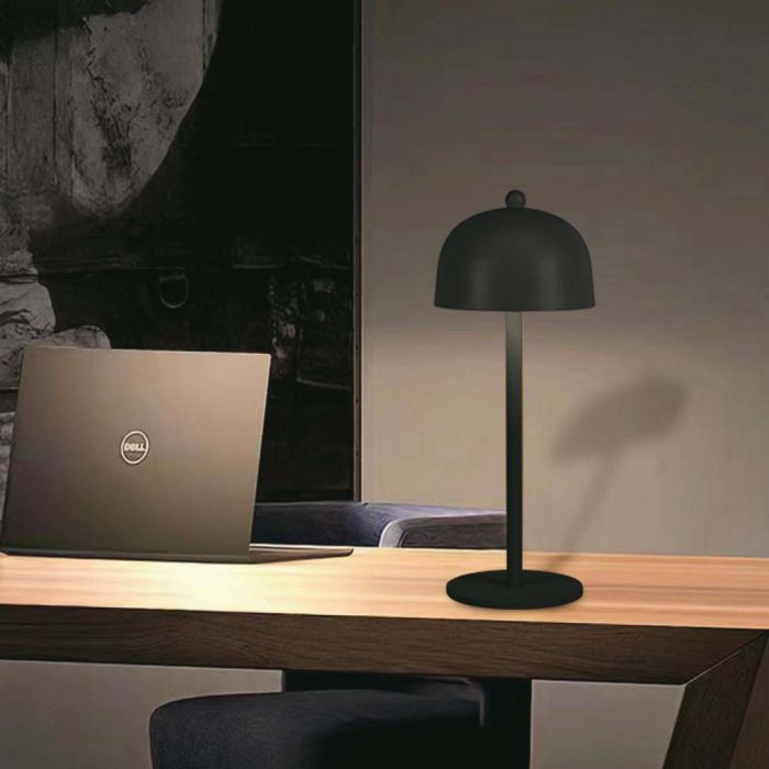 LED TABLE LAMP 1800mAH BATTERY D:115x300 3IN1 BLACK BODY