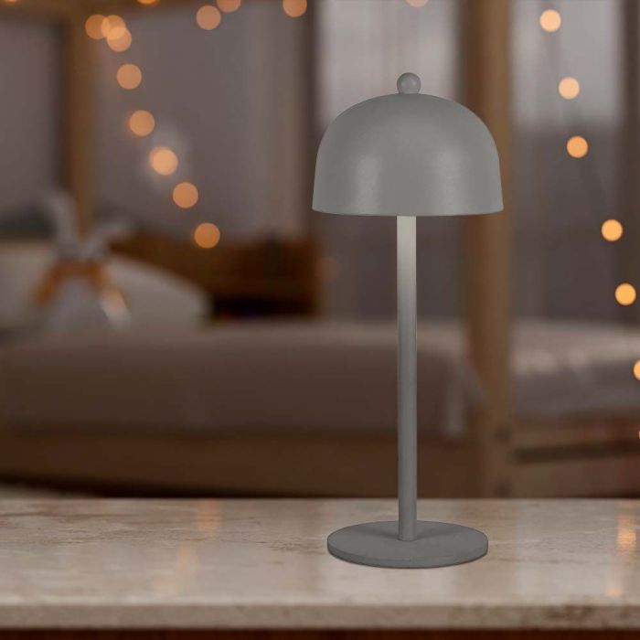 LED TABLE LAMP 1800mAH BATTERY D:115x300 3IN1 GREY BODY