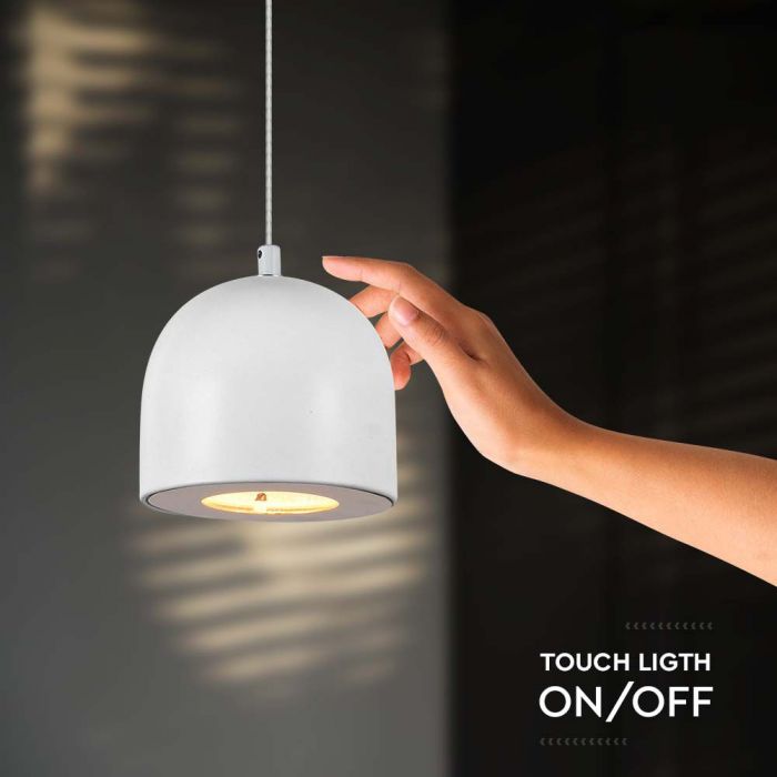 LED PENDANT LIGHT 8.5W WW 820lm ADJUSTABLE WIRE & TOUCH LIGHT ON/OFF 100x1600mm WHITE