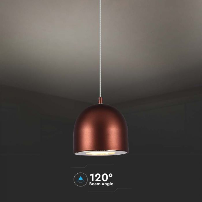 LED PENDANT LIGHT 8.5W WW 820lm ADJUSTABLE WIRE & TOUCH LIGHT ON/OFF 100x1600mm BROWN