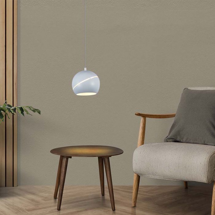 LED PENDANT LIGHT 8.5W WW 850lm ADJUSTABLE WIRE & TOUCH LIGHT ON/OFF 120x1600mm WHITE