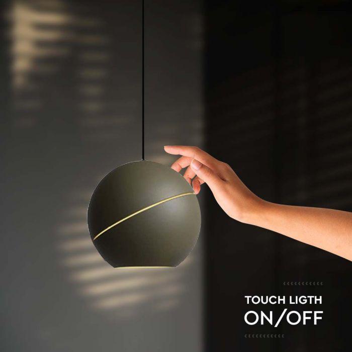 LED PENDANT LIGHT 8.5W WW 850lm ADJUSTABLE WIRE & TOUCH LIGHT ON/OFF 120x1600mm CHAMPAGNE GOLD