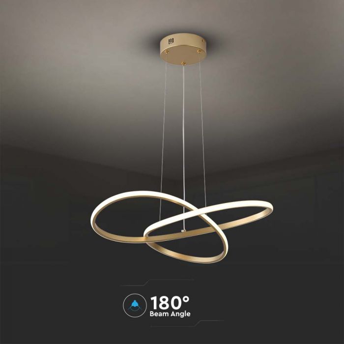 LED PENDANT LIGHT 20W WW 2540lm 180° 500x1000mm PAINT GOLD