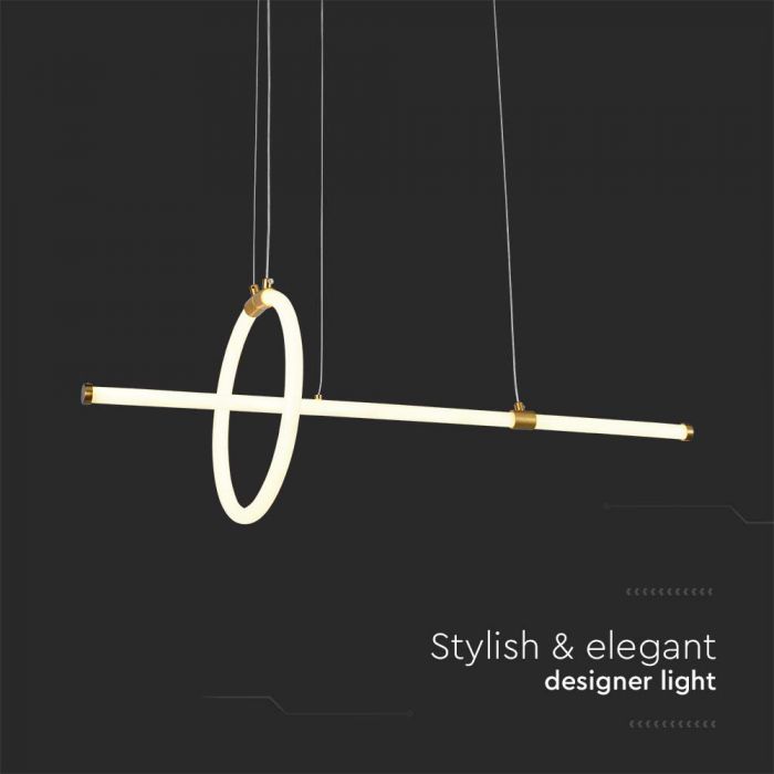 LED PENDANT LIGHT 16W WW 1820lm 270°  860x300mm PAINT GOLD