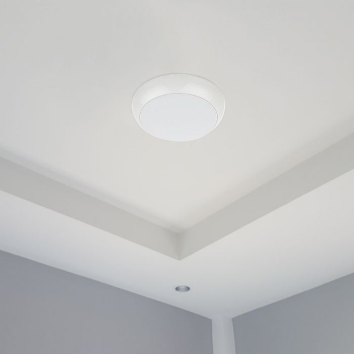 LED DOME MICROWAVE SENSOR 15W WW  1400lm 120/360° 3-6m 32X10 IP65 SAMSUNG CHIP