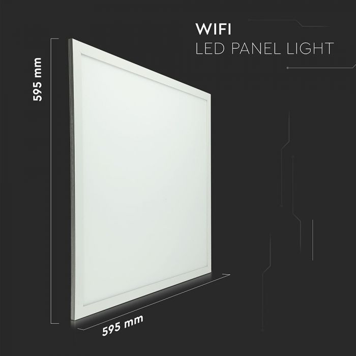 LED PANEL WIFI SMART 40W 4000lm CCT CHANGEABLE 120° 600X600X15 DIMMABLE
