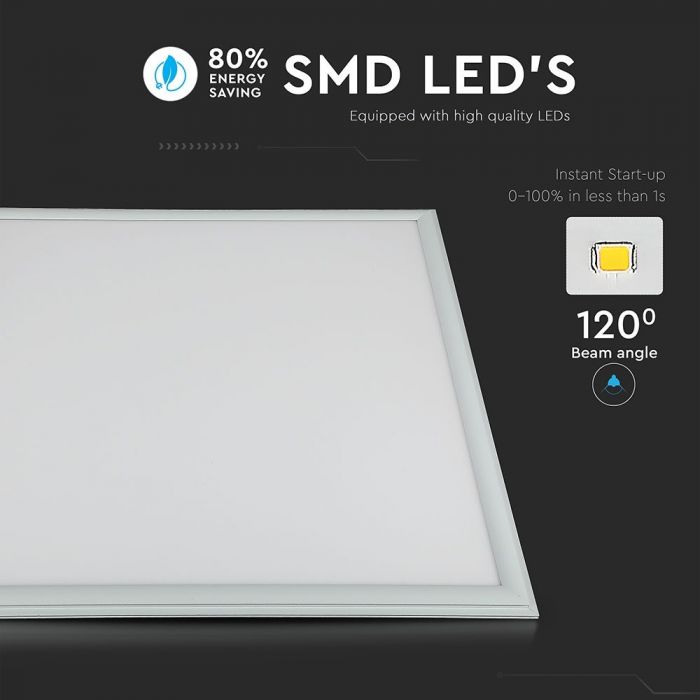 LED PANEL 45W 3600lm CW 120° 600X600X14 CRI 95+