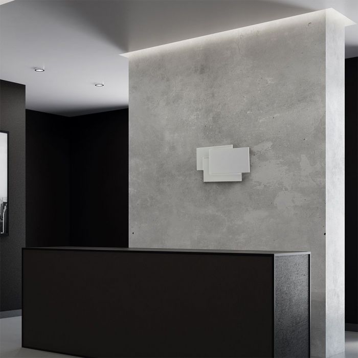 LED WALL LIGHT ALUMINIUM 12W DL 1100lm 360° 260X125X55 WHITE