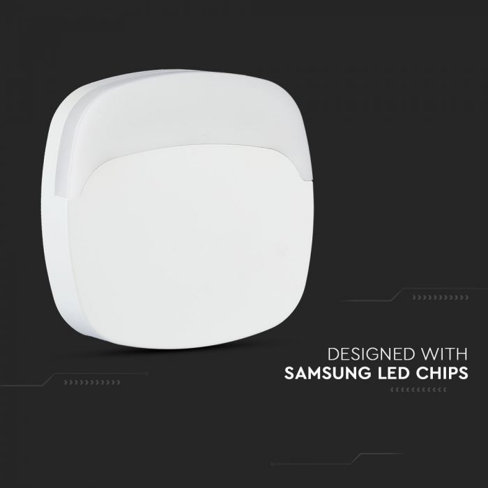 LED NIGHT LIGHT 0.5W WW 10lm 65X53.4 SQUARE WHITE SAMSUNG CHIP