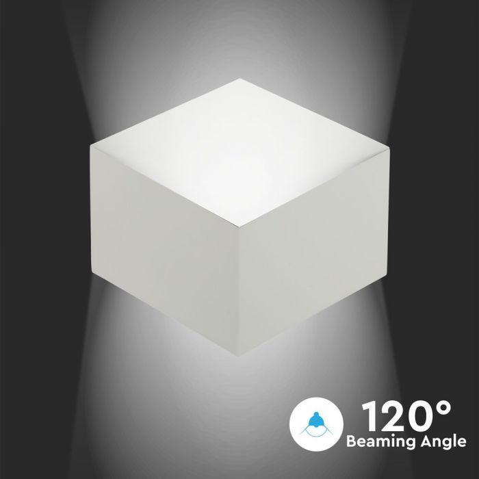 LED WALL LIGHT ALUMINIUM 3W DL 300lm 120° 22X8X20 WHITE