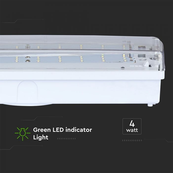 LED WALL/BULK HEAD EMERGENCY EXIT LIGHT 32 SMD 4W 190lm CW IP65 SAMSUNG CHIP