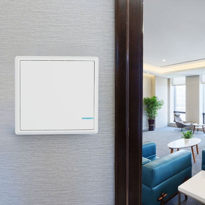 WIRELESS SENSOR SWITCH compatible with V-TAC smart light 1GANG 2-3V (CR2032 BATTERY) 86X86X11 IP54