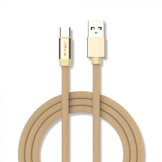 USB TYPE C CABLE 1M 2.4A RUBBY SERIES GOLD