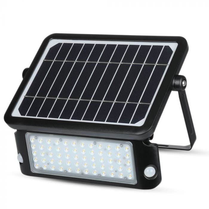 LED SOLAR FLOOD LIGHT WITH SENSOR 10W DL 1100lm 90° 313X300 IP65 BLACK