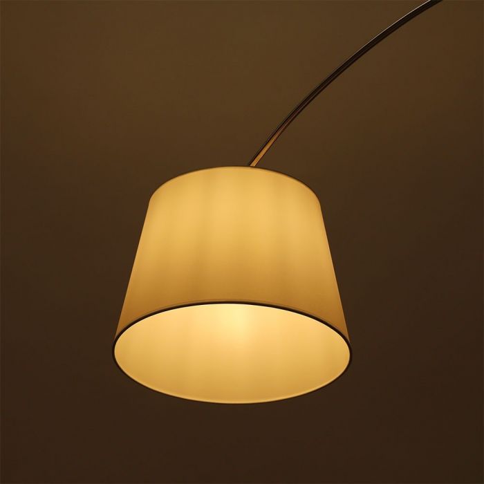 LED E27 FLOOR LAMP WITH MARPLE BASE 192X196 IVORY