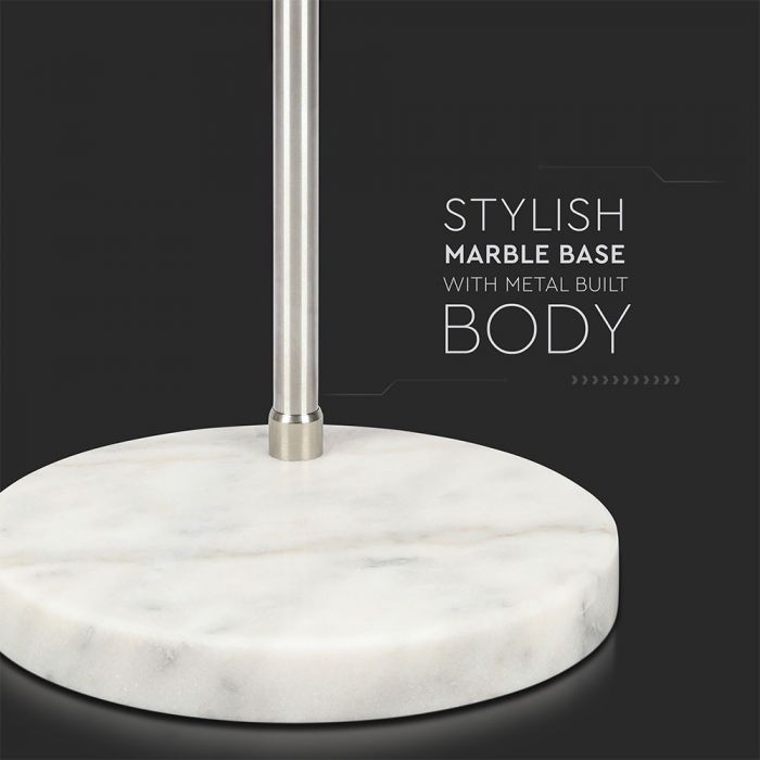 LED E27 FLOOR LAMP WITH MARPLE BASE 192X196 IVORY