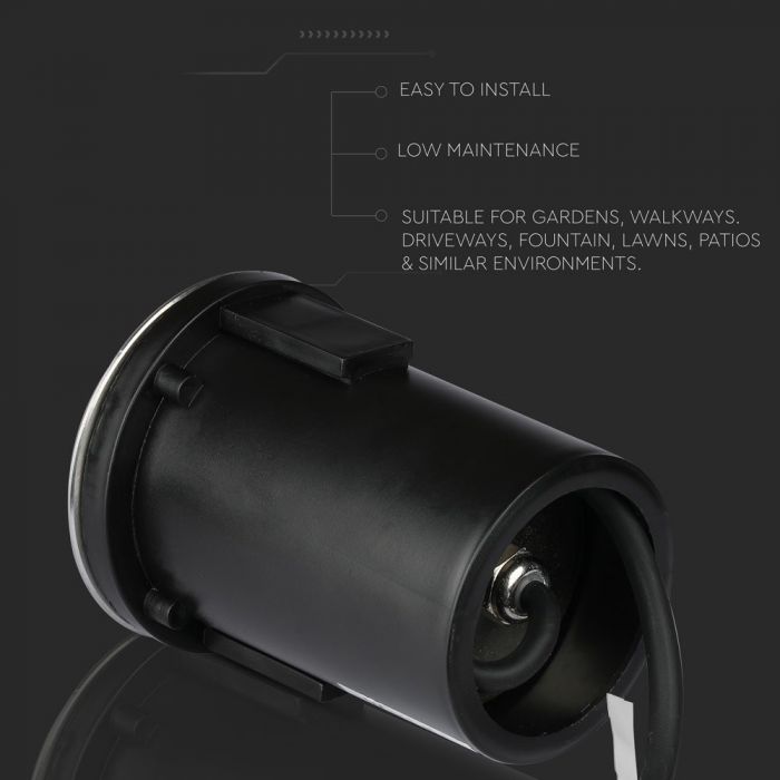 LED UNDERGROUND FITTING STAINLESS STEEL ROUND W/3 MR16 87X128 IP67 SILVER
